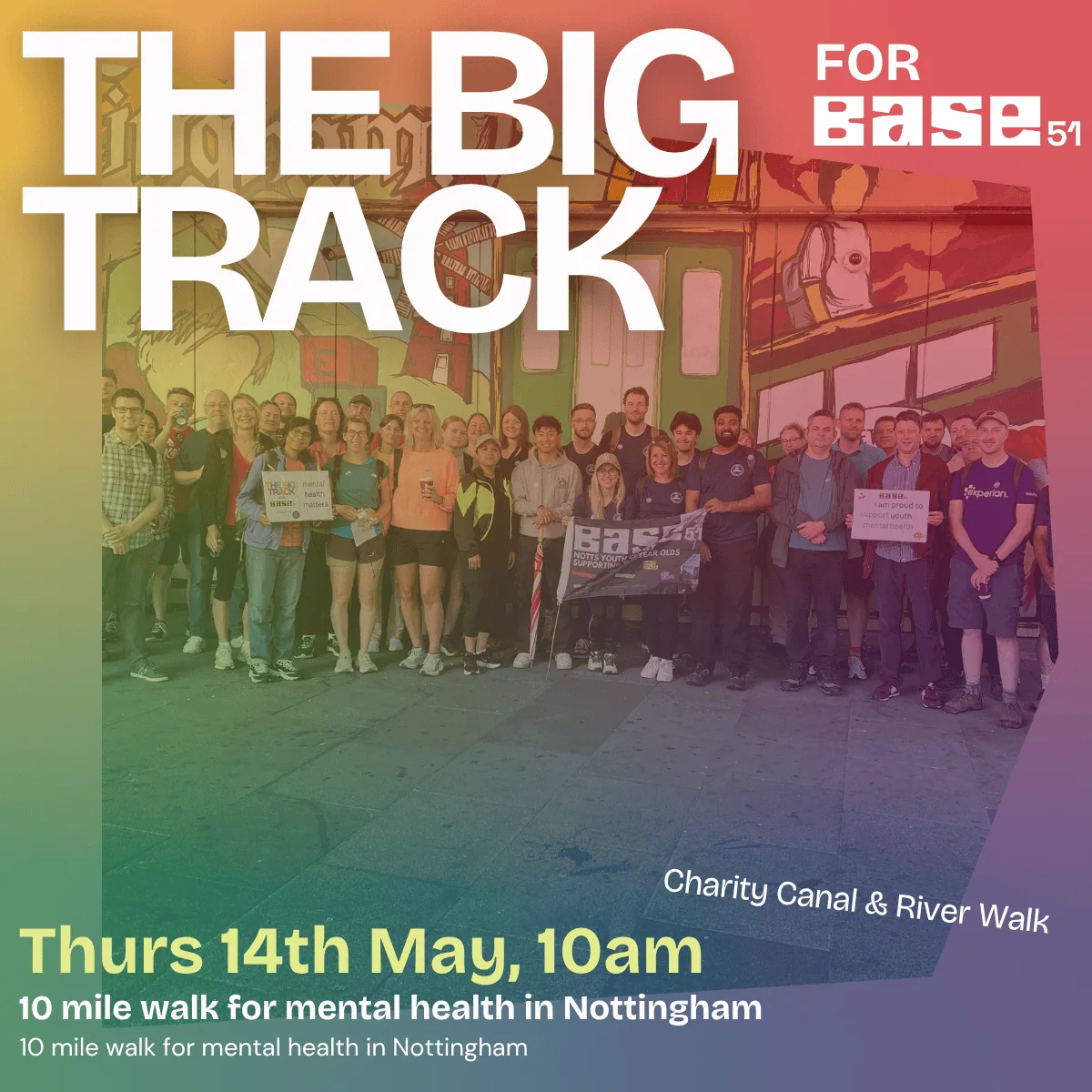 Information about the Big Track Walk. Thursday 14th May. 10am. Canal walk for charity.